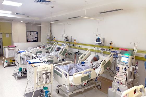 The intensive care unit at NHS Hospital