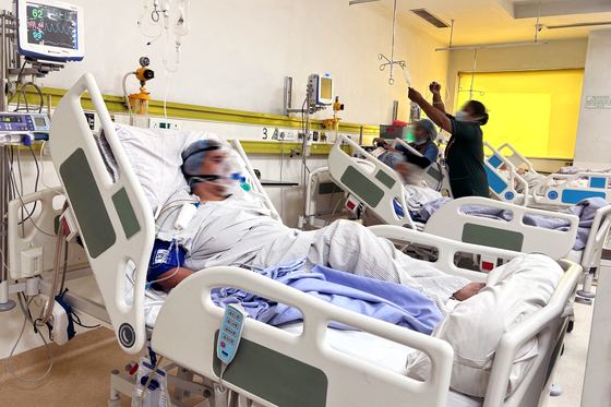An inpatient ward at NHS Hospital