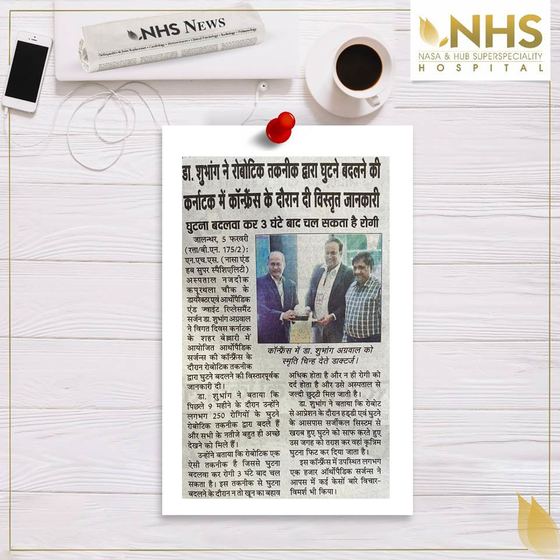 Dr. Shubhang Aggarwal being felicitated or speaking at a conference