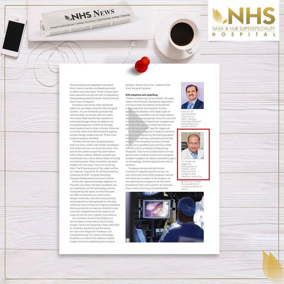 Newspaper feature on robot-assisted joint surgery