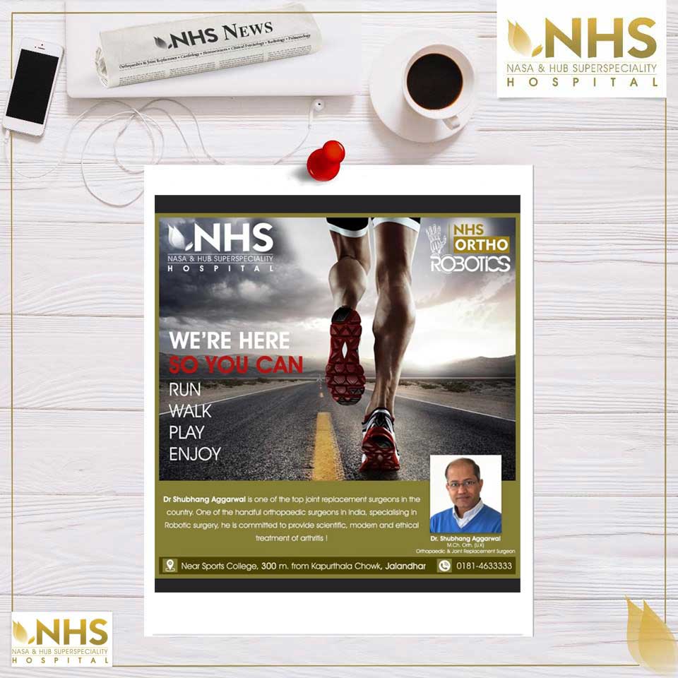 NHS Ortho Robotics creative: run, walk, play, enjoy