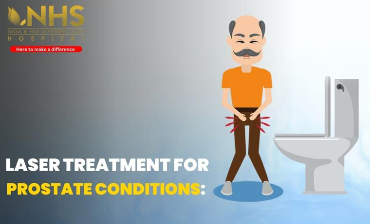 NHS Hospital information creative on laser treatment for prostate conditions